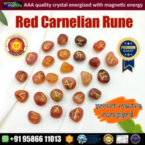 Rune set red carnelian crystal