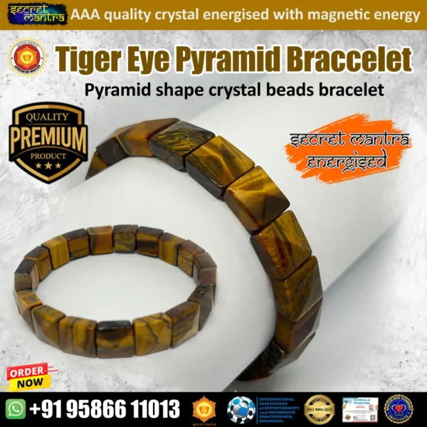 Tiger eye pyramid bracelet
