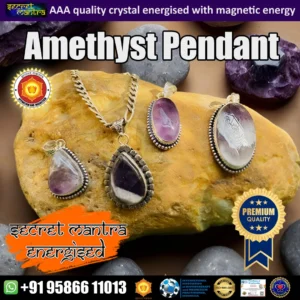 Amethist pendant for third eye and focus, concentration, memory, intuition power
