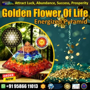 Golden flower of life pyramid