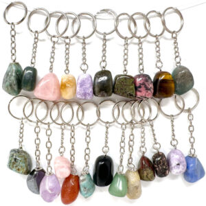 Crystal tumble keychain