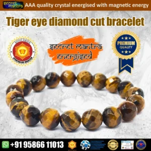 Tiger eye bracelet Diamond cut
